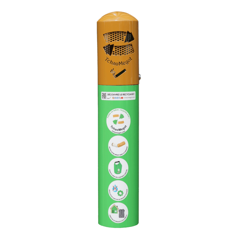 cm012 cendrier mural glorieux 5l vert et brun