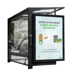 abris bus recyclage megots