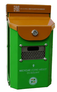 cendrier mural sur corbeille de rue 1,5l